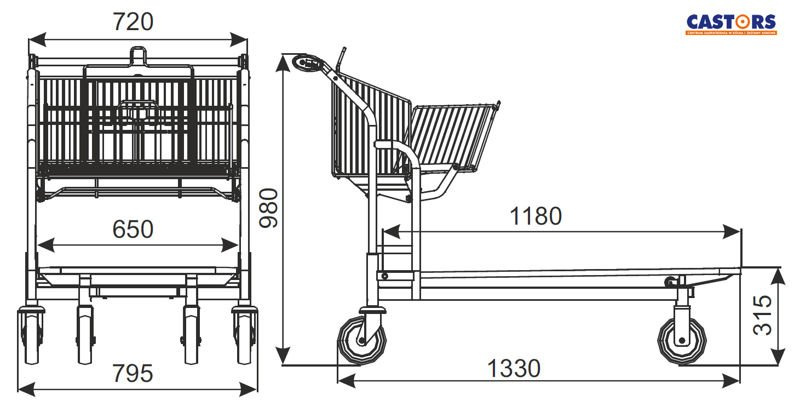 WÓZEK TRANSPORTOWY VARIO 120S