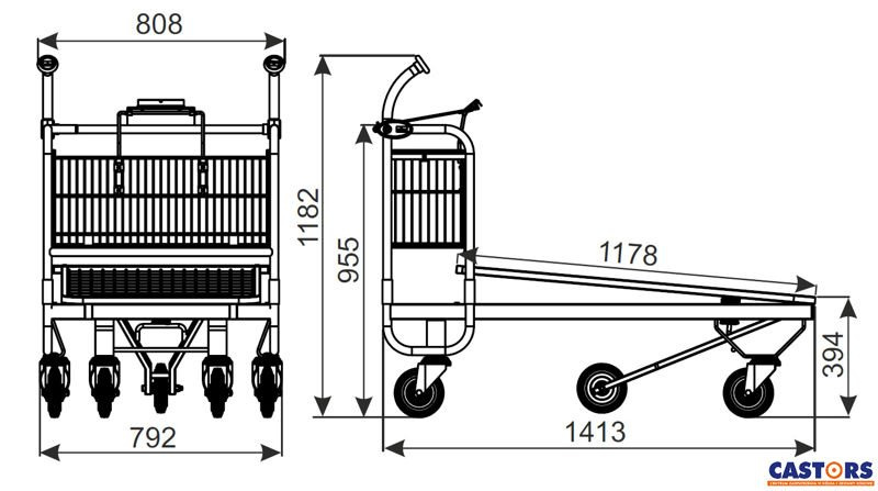 Wózek transportowy Carry 120M