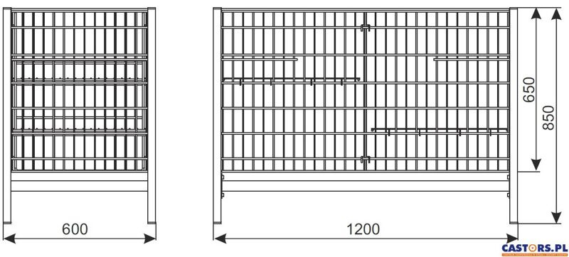 STÓŁ EKSPOZYCYJNY 1200X600 H-850/650 kosz wyprzedażowy promocyjny sklepowy wysypowy